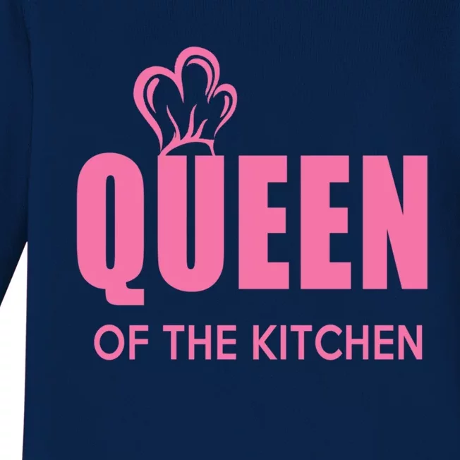 Wholesome Family Queen Of The Kitchen Cooking Gift Baby Long Sleeve Bodysuit