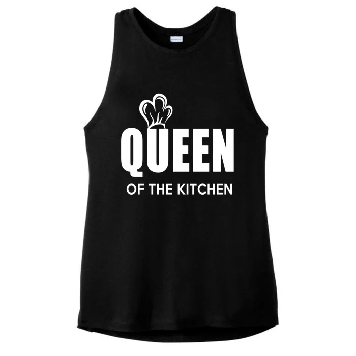 Wholesome Family Queen Of The Kitchen Cooking Gift Ladies Tri-Blend Wicking Tank