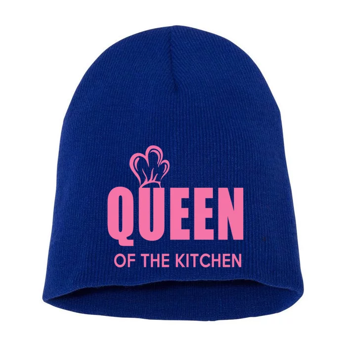 Wholesome Family Queen Of The Kitchen Funny Gift Short Acrylic Beanie