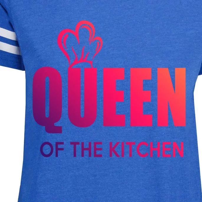 Wholesome Family Queen Of The Kitchen Funny Gift Enza Ladies Jersey Football T-Shirt