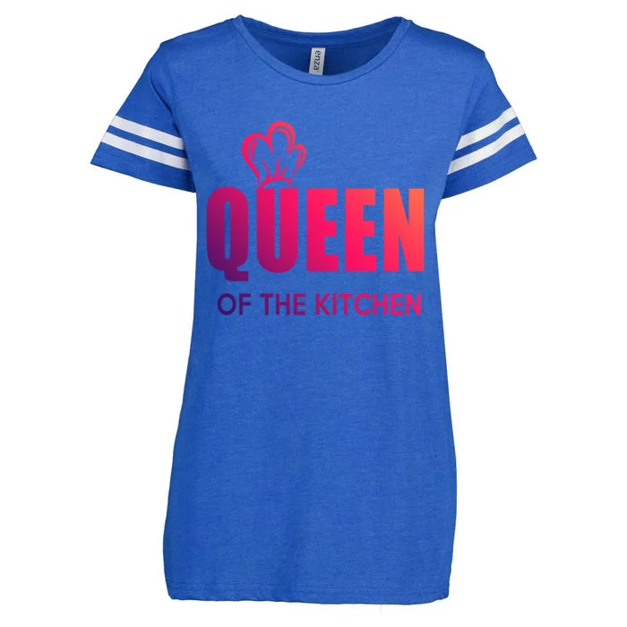 Wholesome Family Queen Of The Kitchen Funny Gift Enza Ladies Jersey Football T-Shirt