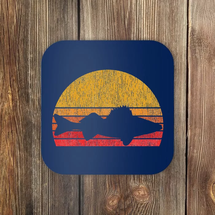 Walleye Fishing Retro Walleye Sauger Fisherman Coaster