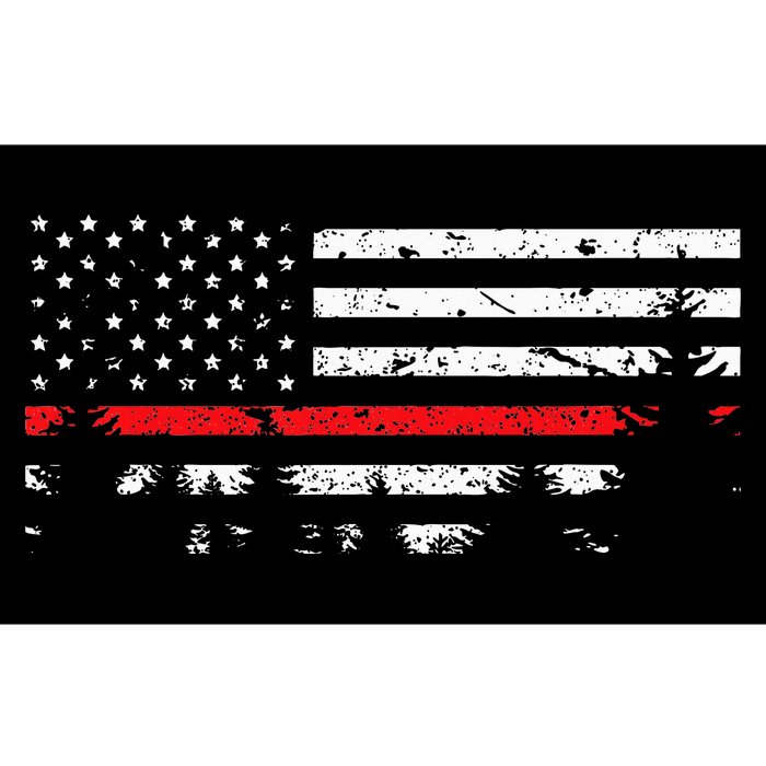 Wildland Firefighter Red Line American Flag Bumper Sticker