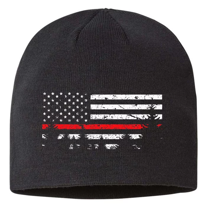 Wildland Firefighter Red Line American Flag 8 1/2in Sustainable Knit Beanie