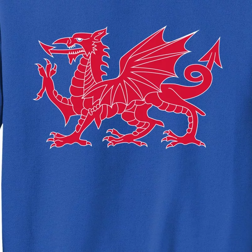 Welsh Flag Red Dragon In Red And White Gift Tall Sweatshirt