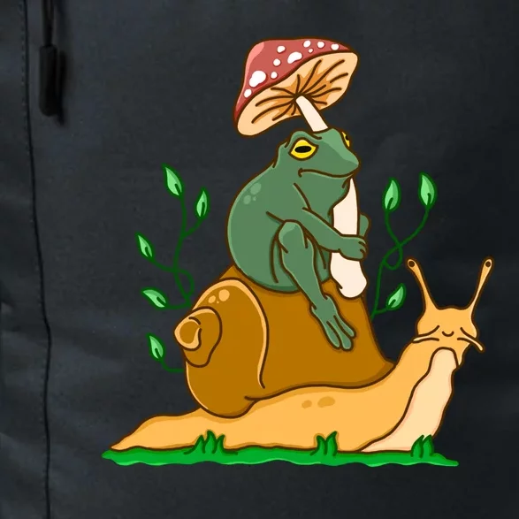 Whimsical Frog Riding Snail With Mushroom Daily Commute Backpack