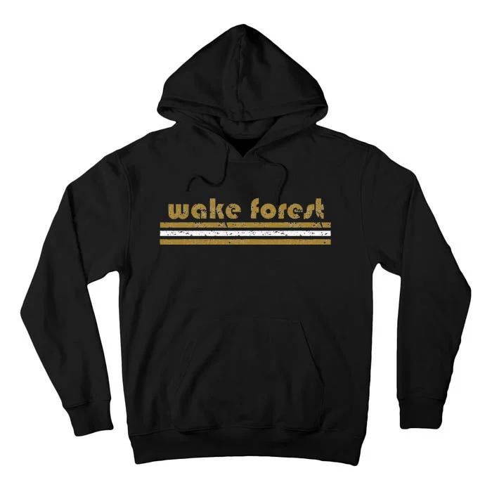 Wake Forest Retro Three Stripe Vintage Throwback Tall Hoodie