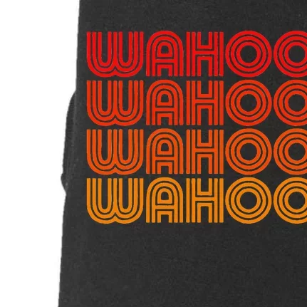 Wahoo Funny Retro Vintage Sunset Goofy Silly Weird Word Doggie 3-End Fleece Hoodie