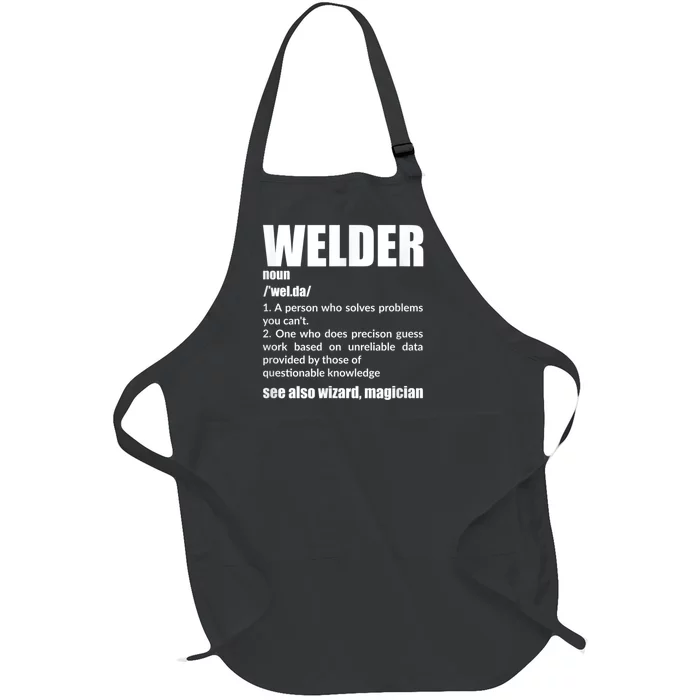 Welder Funny Saying Welding For Men Full-Length Apron With Pocket