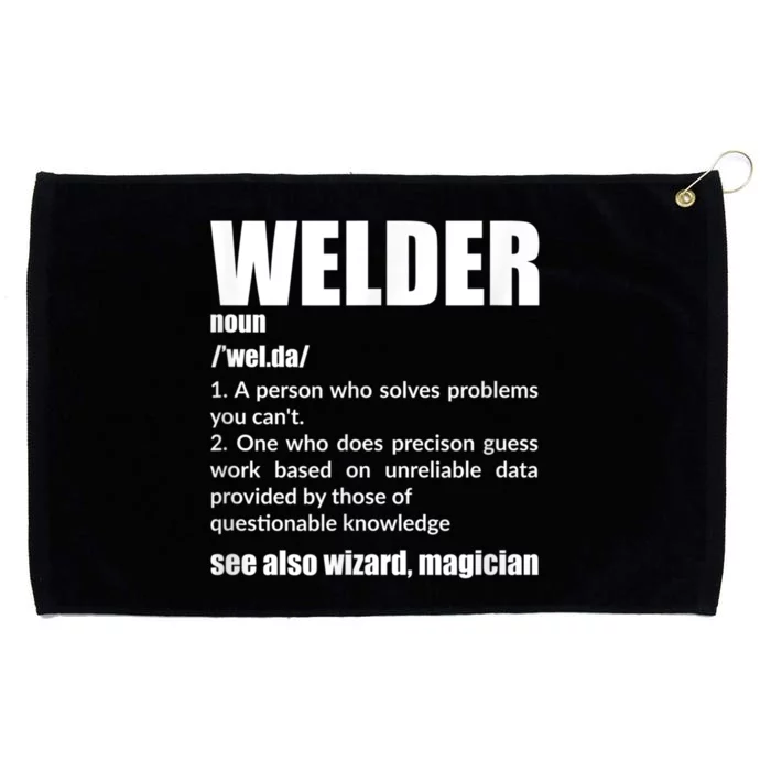 Welder Funny Saying Welding For Men Grommeted Golf Towel