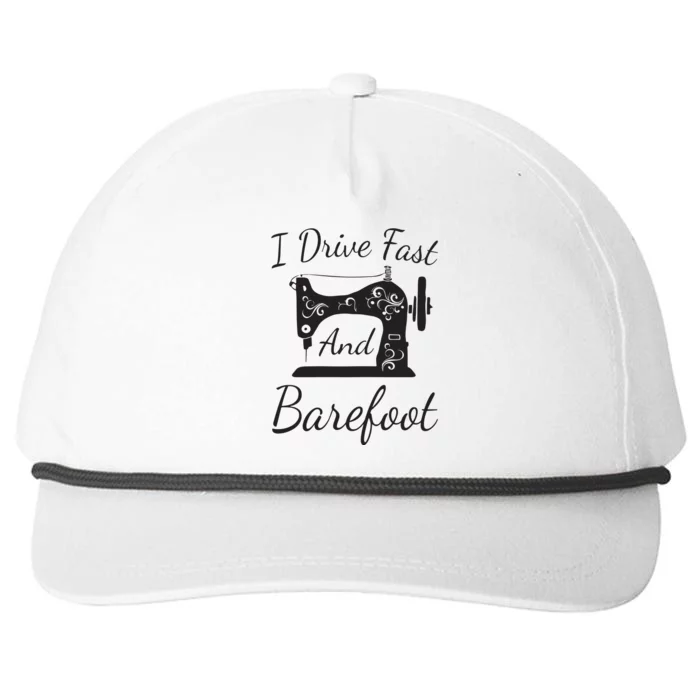 Womens Funny Sewing Machine Ornaments I Drive Fast Tee Gift Snapback Five-Panel Rope Hat