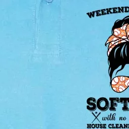 Weekend Forecast Softball With No Chance Of House Cleaning Cool Gift Softstyle Adult Sport Polo