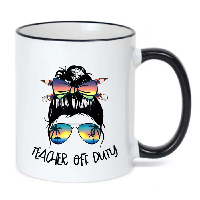 Womens Funny Summer End Of School Year Teacher Off Duty Black Color Changing Mug