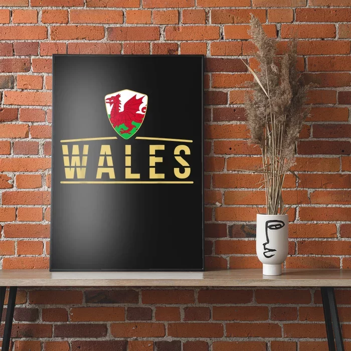 Wales Football Shirt Wales Soccer Jersey Proud Welsh Poster