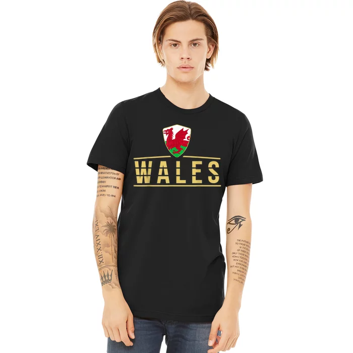 Wales Football Shirt Wales Soccer Jersey Proud Welsh Premium T-Shirt