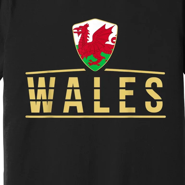 Wales Football Shirt Wales Soccer Jersey Proud Welsh Premium T-Shirt