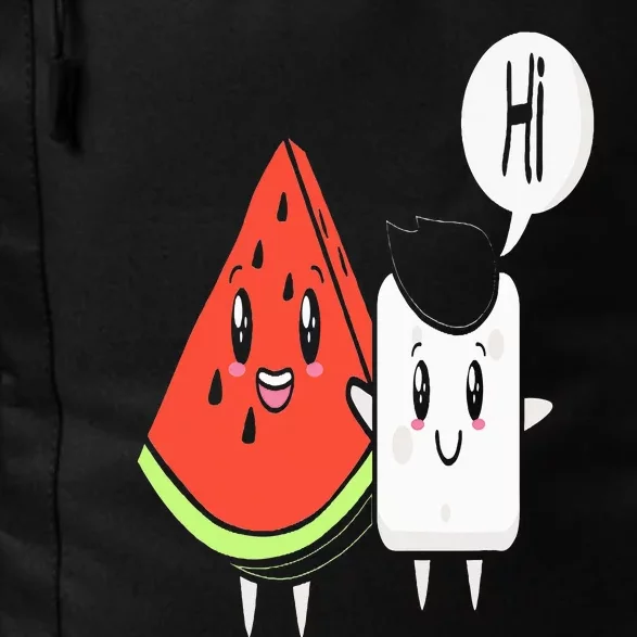 Watermelon Fruit Sugar Hi Funny Saying Quote Tropical Fruit Daily Commute Backpack