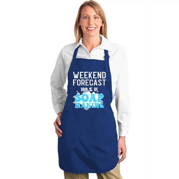 Weekend Forecast Soap Making Soap Maker Gift Full-Length Apron With Pocket