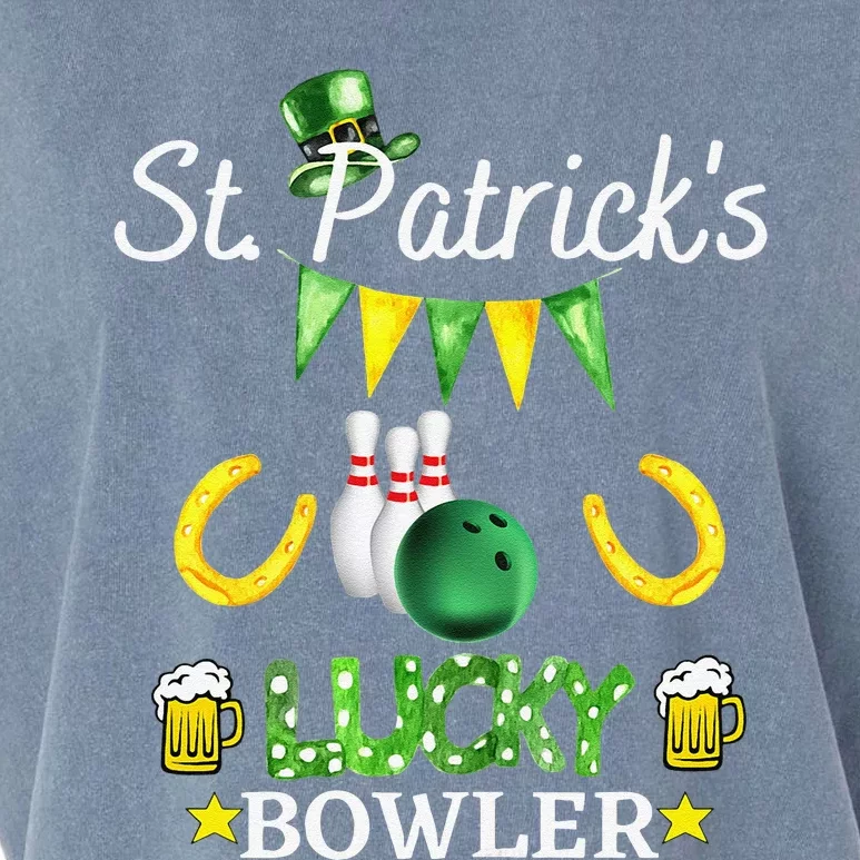 Womens FUNNY SAINT PATRICK'S DAY GIFT FOR WOMEN WHO LOVE BOWLING Garment-Dyed Women's Muscle Tee