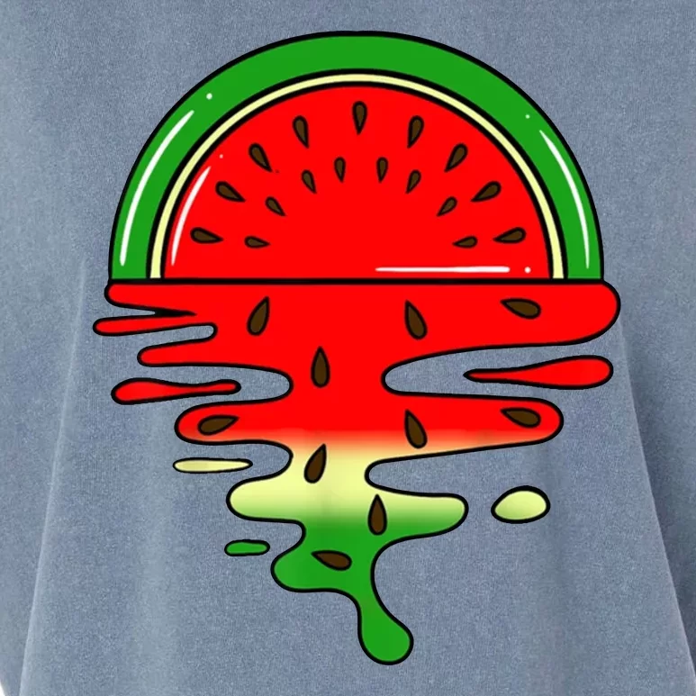 Watermelon Fruit Summer Sunset Garment-Dyed Women's Muscle Tee