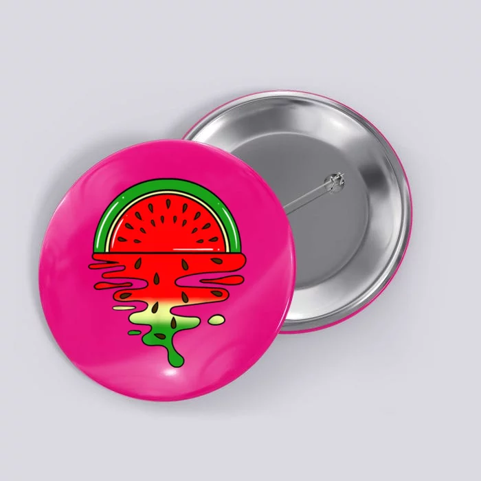 Watermelon Fruit Summer Sunset Button