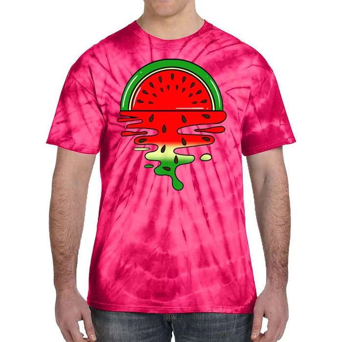 Watermelon Fruit Summer Sunset Tie-Dye T-Shirt