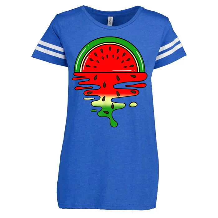 Watermelon Fruit Summer Sunset Enza Ladies Jersey Football T-Shirt