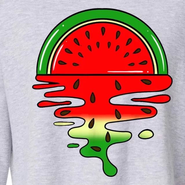 Watermelon Fruit Summer Sunset Cropped Pullover Crew