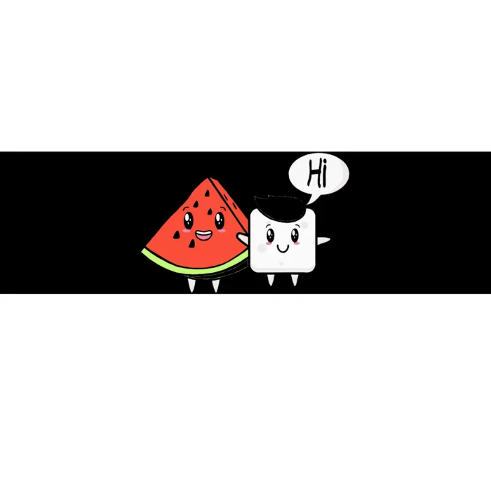 Watermelon Fruit Sugar Hi Funny Saying Bumper Sticker