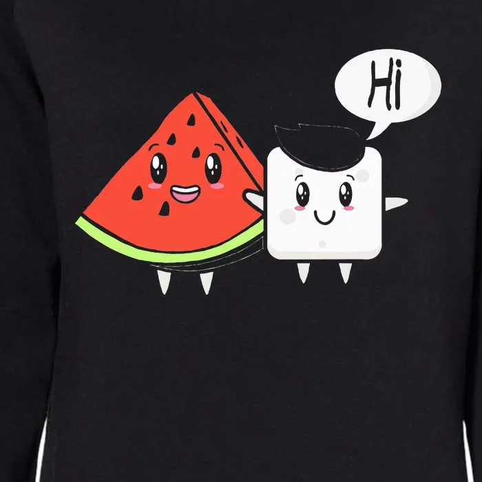 Watermelon Fruit Sugar Hi Funny Saying Womens California Wash Sweatshirt