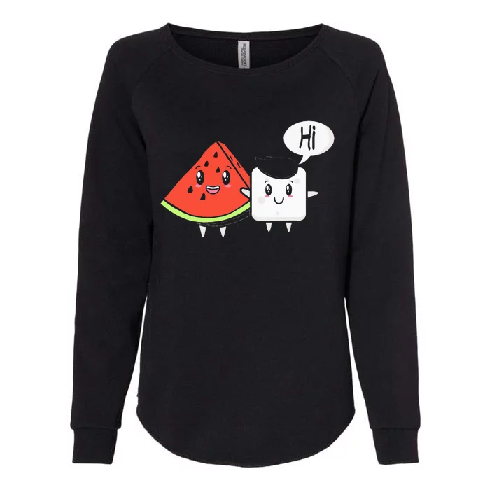 Watermelon Fruit Sugar Hi Funny Saying Womens California Wash Sweatshirt