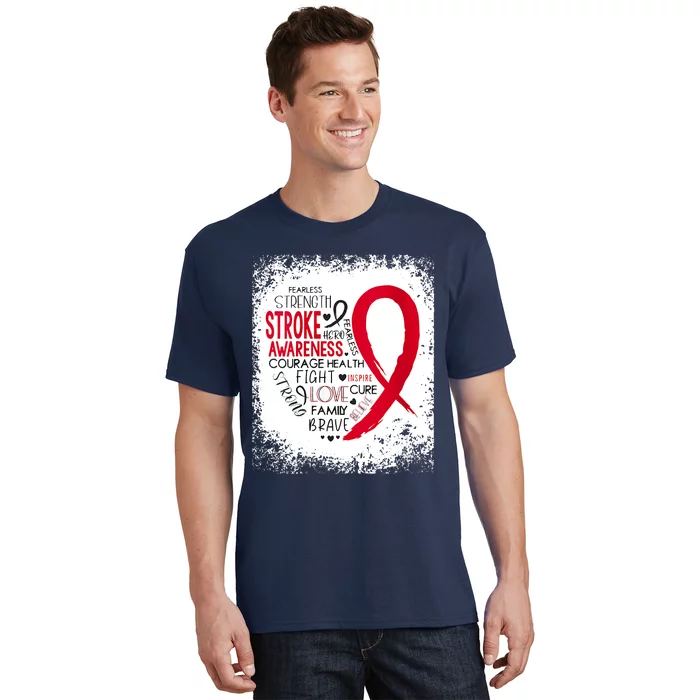 Women Fearless Strength Stroke Awareness Month Stroke Warrior T-Shirt