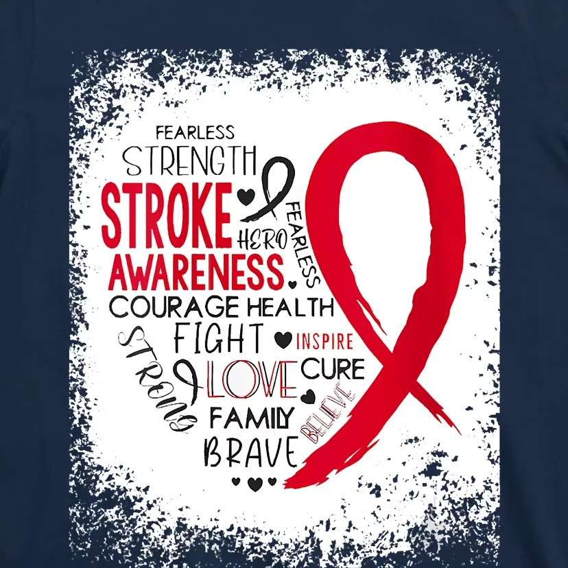 Women Fearless Strength Stroke Awareness Month Stroke Warrior T-Shirt