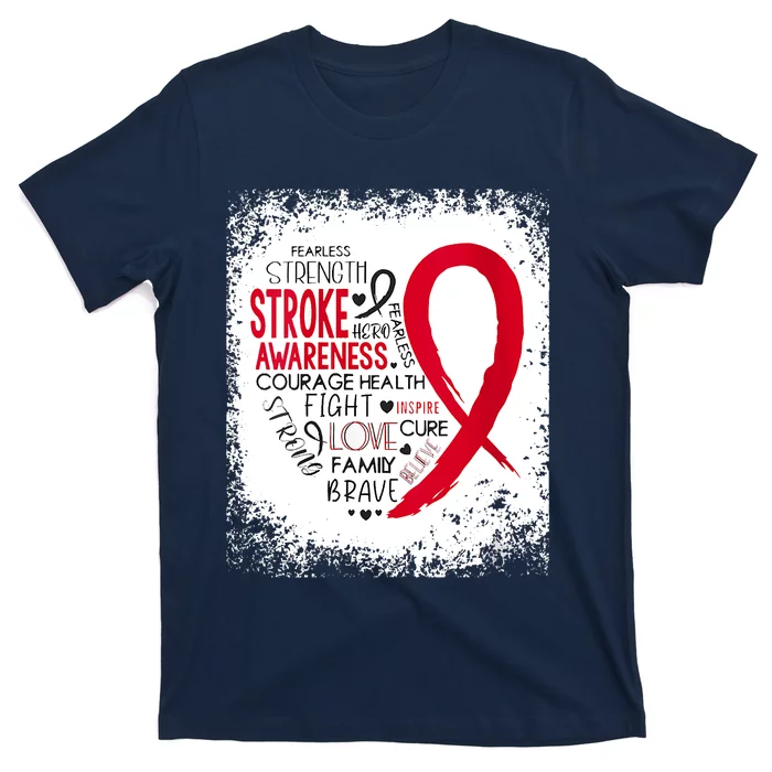 Women Fearless Strength Stroke Awareness Month Stroke Warrior T-Shirt