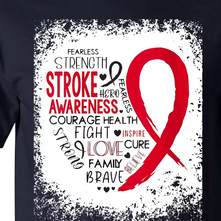 Women Fearless Strength Stroke Awareness Month Stroke Warrior Tall T-Shirt