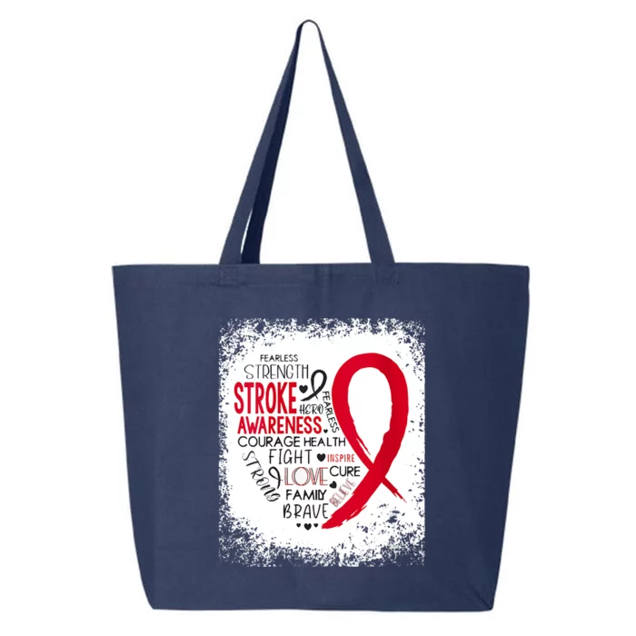 Women Fearless Strength Stroke Awareness Month Stroke Warrior 25L Jumbo Tote