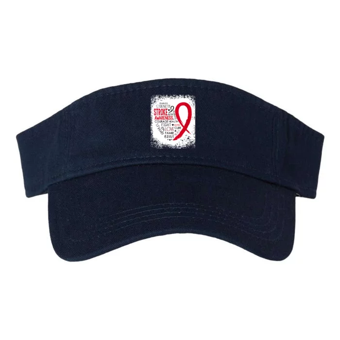 Women Fearless Strength Stroke Awareness Month Stroke Warrior Valucap Bio-Washed Visor