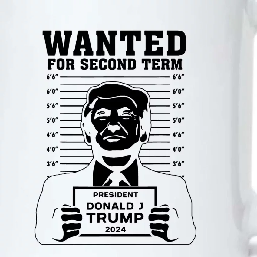 Wanted For Second Term President Donald Trump 2024 Black Color Changing Mug