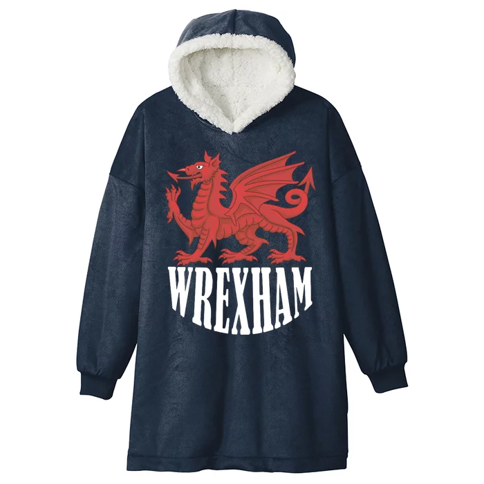 Wrexham Football Soccer Club Wrexham FC 2022 Gift Christmas 2022 Hooded Wearable Blanket