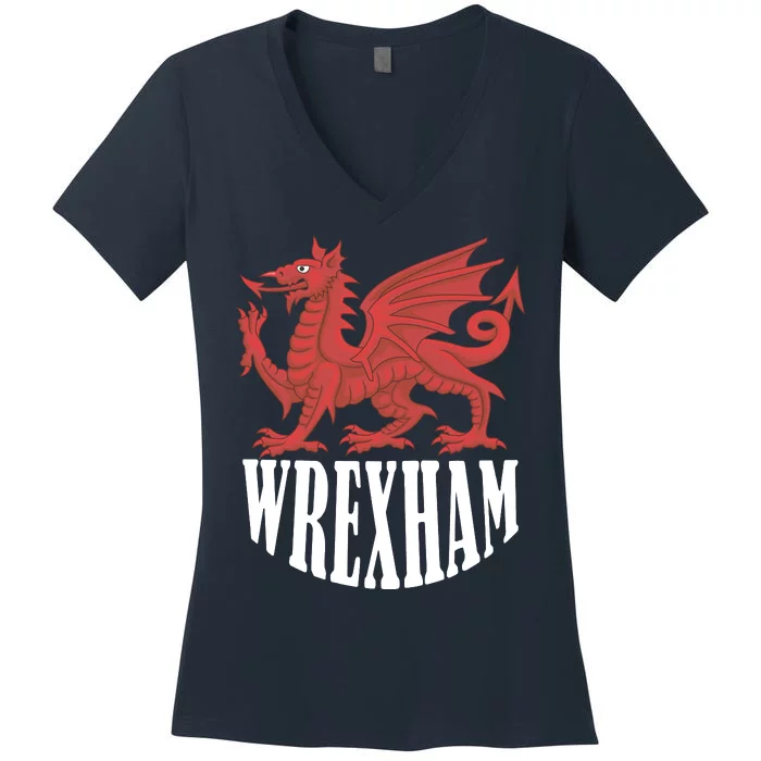 Wrexham Football Soccer Club Wrexham FC 2022 Gift Christmas 2022 Women's V-Neck T-Shirt