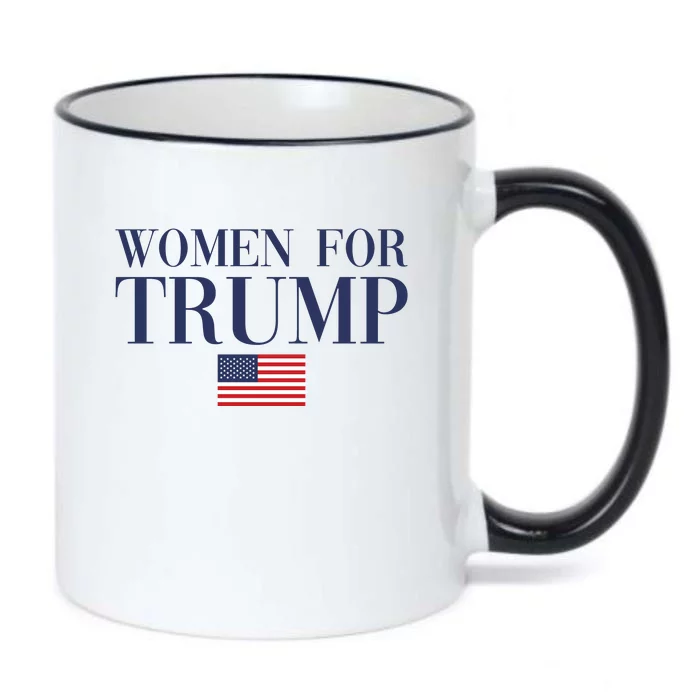 Women For Trump American Flag Black Color Changing Mug