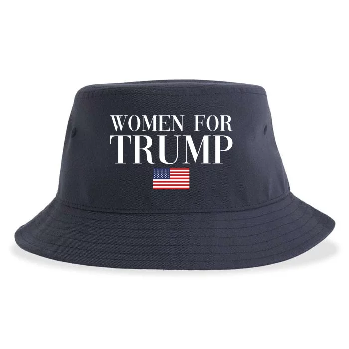 Women For Trump American Flag Sustainable Bucket Hat