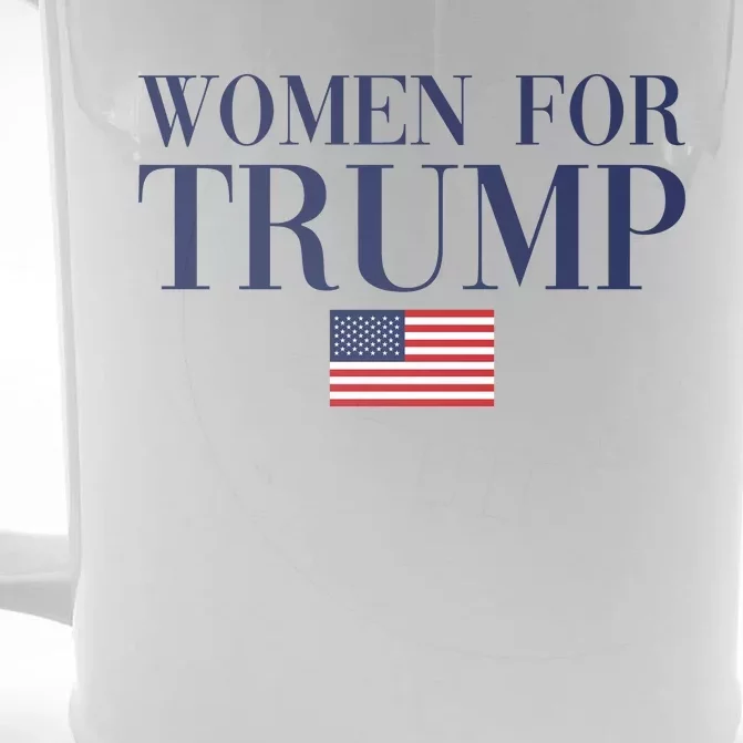 Women For Trump American Flag Front & Back Beer Stein