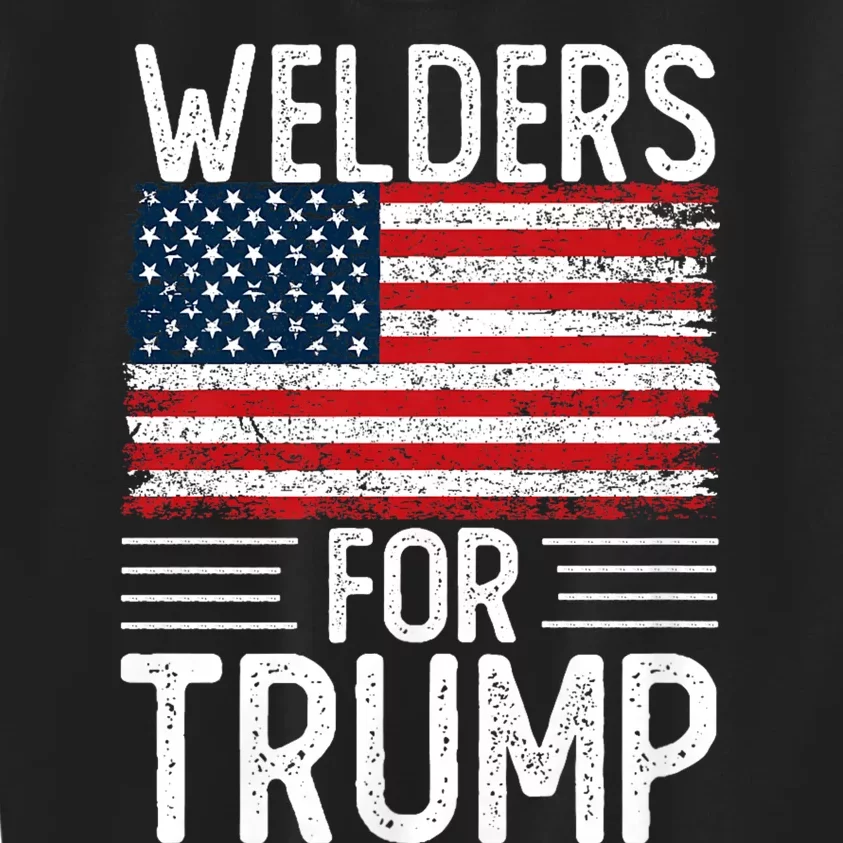 Welders For Trump 2024 President Election 2024 Kids Sweatshirt