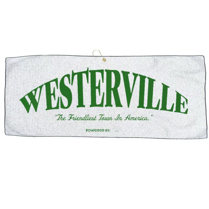 WESTERVILLE Friendliest Town In America Large Microfiber Waffle Golf Towel