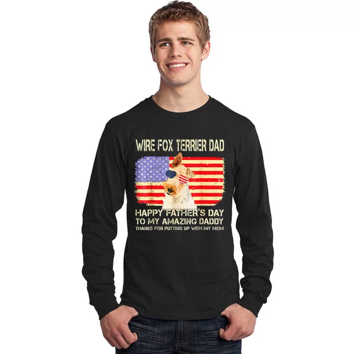 Wire Fox Terrier Dad Happy Fathers Day To My Tall Long Sleeve T-Shirt