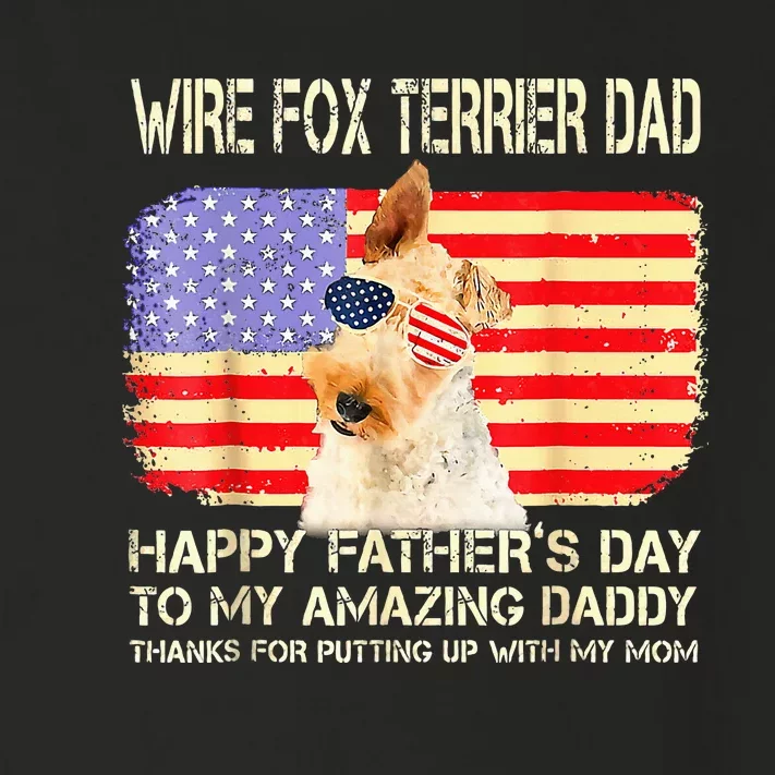 Wire Fox Terrier Dad Happy Fathers Day To My Toddler Long Sleeve Shirt