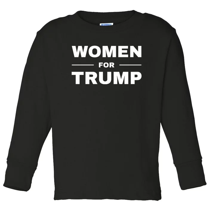 Women For Trump Toddler Long Sleeve Shirt