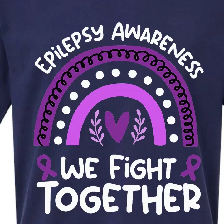 We Fight Together Epilepsy Awareness Epilepsy Sueded Cloud Jersey T-Shirt