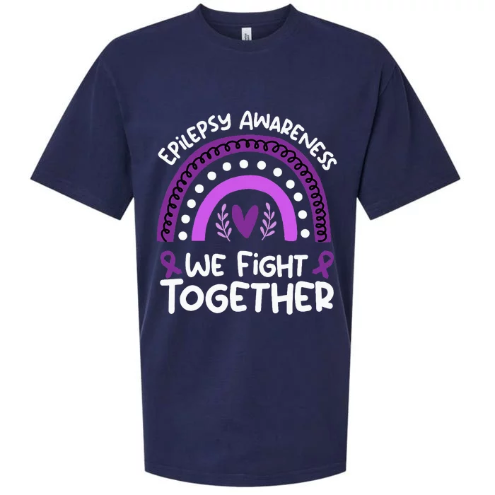 We Fight Together Epilepsy Awareness Epilepsy Sueded Cloud Jersey T-Shirt